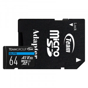 TeamGroup MICRO SDXC 64GB ELITE, UHS-I U3 V30 A1, 100/50MB/s +SD Adapter TEAUSDX64GIV30A103 - Img 2