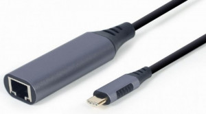 USB Type-C na LAN adapter, Gembird A-USB3C-LAN-01, Gigabit network adapter, black - Img 2