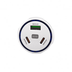 AUTO Punjač Type C, PROSTO USBP359 1x QC3.0 30W + 2 x PD Type C 30W, beli - Img 2