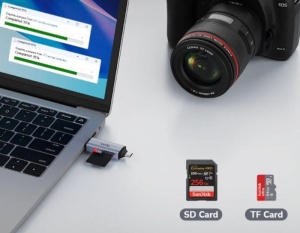 Čitač SD memorijskih kartica USB Type-C Cudy UH200 2-in-1 USB 3.0 Card Reader - Img 5