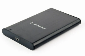 Eksterno kuciste USB 3.1 Type-C za 2.5" SATA hard diskove, , bruseni aluminium, Gembird EE2-U3S-6, crna boja