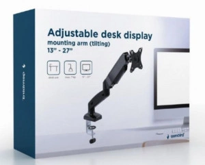 Podesivi stoni držač za monitor, Gembird MA-DA1-01, tilt, 13-27" max. 7 kg