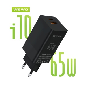 Punjač 65W za mobilni USB A plus USB Type C QC WEWO i10 PD+USB Type-C Punjač QC