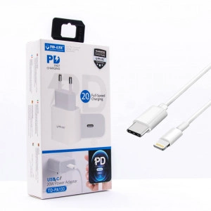 Punjač za IPhone 20W/3A + Type-C na IPhone Lightning cable, TD-LTE PD PA133