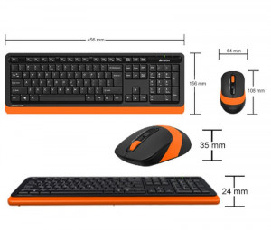 Bežična tastatura plus bežični miš A4Tech A4-FG1010 Fstyler, YU latinica - Img 4