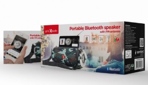 Bluetooth zvučnik s akumulatorom Gembird SPK-BT-17-CM, 2x5W, mikrofon - handsfree, FM, USB, SD, AUX + antena - Img 4