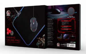 Gejmerska podloga za miša Gembird MP-GAMELED-M od prirodne gume 250x350mm, 4mm RGB LED svetlo, MEDIUM - Img 2
