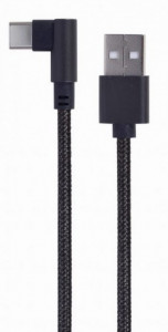 Kabl USB 2.0 na USB TYPE C, Gembird CC-USB2-AMCML-0.2M, POD UGLOM, dužina 20cm - Img 2