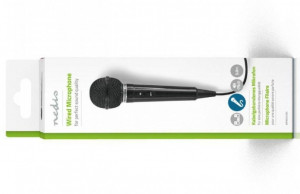 Karaoke mikrofon Nedis MPWD01BK , 6.35mm -75dB+/-3dB, Sensitivity, 80Hz-12kHz, kabl 5.0m - Img 2