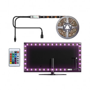RGB LED traka + daljinski, PROSTO LTK5050/30RGB-RC/, DUŽ. 2m, 3m ili 5m - Img 2