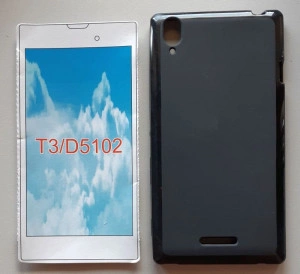 TPU maska Pudding za Sony Xperia T3 2014 (5.3") crna ili bela