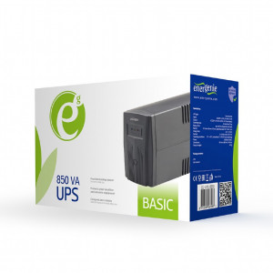 UPS Gembird EG-UPS-B850 850VA 510W AVR UPS, 2 x Shuko output sockets, black - Img 2