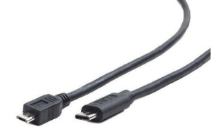 USB kabl 2.0 Type-C na Micro usb B-plug kabl, Gembird CCP-USB2-mBMCM-1M, dužina 1m