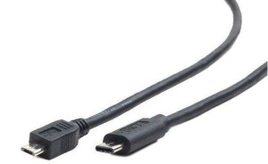 USB kabl 2.0 Type-C na Micro usb B-plug kabl, Gembird CCP-USB2-mBMCM-1M, dužina 1m