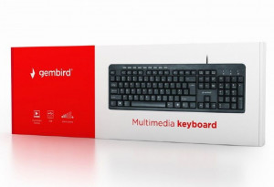 Žična USB tastatura Gembird KB-UM-106, 104 tastera, US raspored, crna - Img 2