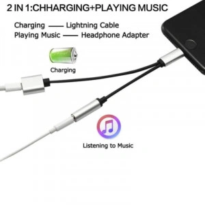 Adapter iPhone LIGHTNING na audio 3,5mm plus ženski iPhone Lightning konektor za punjenje, GL026 - Img 5