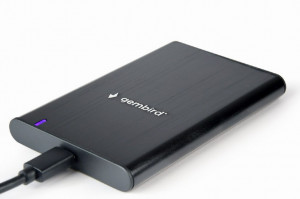 Eksterno kuciste USB 3.1 Type-C za 2.5" SATA hard diskove, , bruseni aluminium, Gembird EE2-U3S-6, crna boja - Img 3
