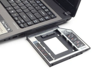 Fioka za montazu 2.5" SSD/SATA HDD (do12.7mm) u 5.25" leziste u Laptop umesto optike, Gembird MF-95-02