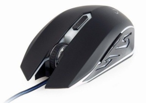 Gejmerski optički miš GEMBIRD MUSG-001-B, sa plavim osvetlenjem, 400-2400Dpi, black, 130mm - Img 3