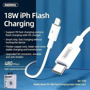Kabl Type C na iPhone LIGHTNING, REMAX-RC-175I CHAINING SERIES 18W PD FAST-CHARGING DATA CABLE TYPE-C TO LIGHTNING (punjenje i prenos podataka) - Img 3