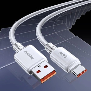 Kabl USB A na TYPE C, REMAX RC-C025 Icy 66W brzo punjenje, 1.2m, beli - Img 2