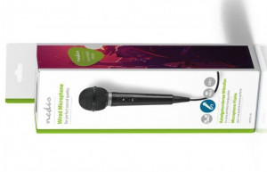 Karaoke mikrofon Nedis MPWD01BK , 6.35mm -75dB+/-3dB, Sensitivity, 80Hz-12kHz, kabl 5.0m - Img 3