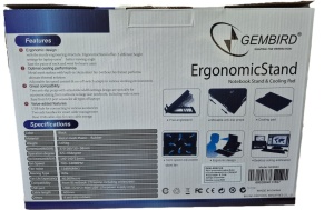 Kuler, Hladnjak, Postolje za hladjenje laptopa GEMBIRD N2000IV, 15-17 180mm Fan-CONTROL, 2xUSB, 365x265mm, Ergo Stand - Img 5