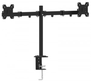 Podesivi dupli stoni držač za monitor, Gembird MA-DF2-01 , tilt, 13-27", max.7kg, - Img 2