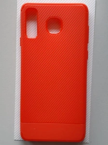 TPU maska CARBON za SM-G885F, Galaxy A8 Star 2018 (6.3") boja crvena
