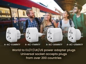 Travel Adapter A-AC-USMINTF Gembird, USA, 10A