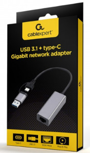USB 3.1 plus USB Type-C na LAN RJ-45 ženski, Gembird A-USB3AC-LAN-01 - Img 3