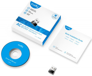 USB bežična mrežna wifi kartica Cudy WU650 *AC650 Wi-Fi Dual Band 2.4+5Ghz USB MINI Adapter, 2dBi longe range, Soft AP - Img 3