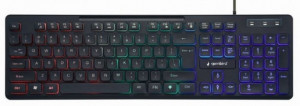 Žična USB tastatura Gembird KB-UML-02, pozadinsko RGB osvetlenje, US raspored, crna - Img 2