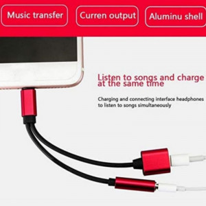 Adapter iPhone LIGHTNING na audio 3,5mm plus ženski iPhone Lightning konektor za punjenje, GL026 - Img 1