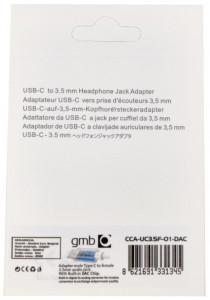 Audio adapter USB type-C na 3.5 mm stereo Gembird CCA-UC3,5F-01-DAC - Img 3