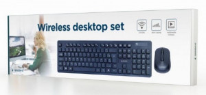 Bežična tastatura plus bežični miš GEMBIRD KBS-WCH-03, USB nano prijemnik, Membranski tasteri, US layout, crna - Img 2