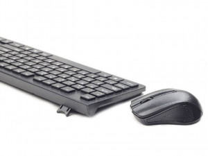 Bežična tastatura plus bežični miš GEMBIRD KBS-WCH-03, USB nano prijemnik, Membranski tasteri, US layout, crna - Img 3