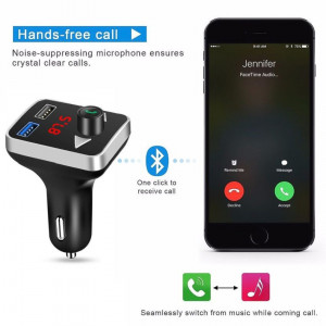 Bluetooth V 5.0 FM transmiter FM modulator MP3 plejer plus 2 x USB punjač VIP G29 - Img 2