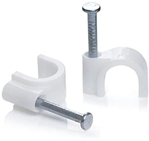 Kablovska obujmica sa ekserom 8mm za UTP kabl, Cable Clips – Obujmice za kabl 8mm - Img 2
