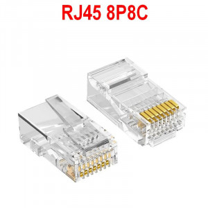 Mikro konektor UTP RJ45 8P8C CAT 5E pakovanje 10, 50, 100, 500 ili 1000 kom