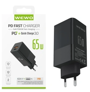 Punjač 65W za mobilni USB A plus USB Type C QC WEWO i10 PD+USB Type-C Punjač QC - Img 2