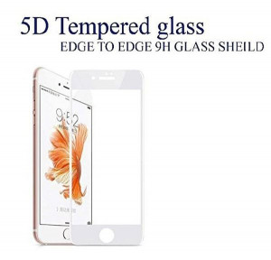 Zaštitno kaljeno staklo 5D Full Glue za iPhone 7, iPhone 8, iPhone SE 2020 (4.7 ") crni ili beli rub - Img 2