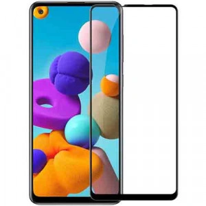 Zaštitno, kaljeno staklo 5D Full Glue za SM-A215F, Galaxy A21, Galaxy A21S, Galaxy A20S 2020 (6.5") crni rub