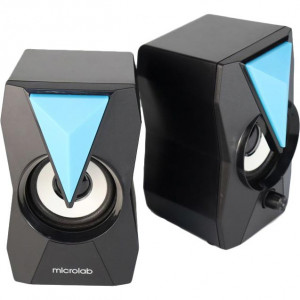 Zvučnici 2.0 Microlab B-22, Drveni zvučnici crni, 6W RMS (2 x 3W), USB napajanje, 3,5mm - Img 3