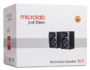 Zvučnici 2.0 Microlab B-23, Drveni zvučnici crni, 6W RMS (2 x 3W), USB napajanje, 3,5mm - Img 3