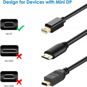 Adapter kabl Mini DisplayPort na HDMI, 4K video, Gembird A-mDPM-HDMIF4K-01, black - Img 3