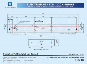 Elektromagnetna brava YLI YM-180N(LED), jedna vrata, do 180 kg - Img 5