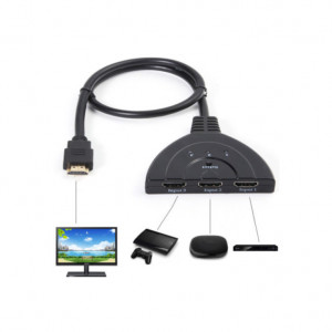 HDMI svič sa 3 HDMI ženska porta za ulaz i 1 za izlaz prema TV-u, 0HS013 - Img 2