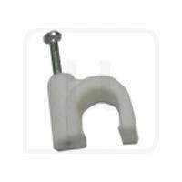 Kablovska obujmica sa ekserom 6mm za telefonski kabl, Cable Clips – Obujmice za kabl 5-6mm