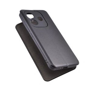 Preklopna futrola Flip LEATHER za XIAOMI Redmi Note 14 5G 2025 (6.67") crna